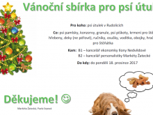 18. prosince 2017 - Sbírka na psí útulek 