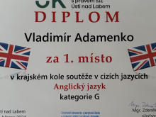 26. března 2024 - Krajské kolo Olympiády v anglickém jazyce