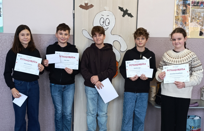 12. listopadu 2025 - Okresní kolo matematické soutěže Pythagoriáda