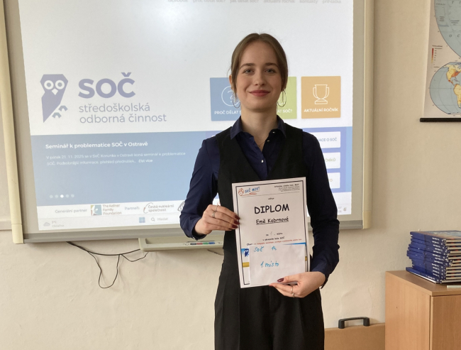 30. března 2026 - SOČ - úspěch v psychologii